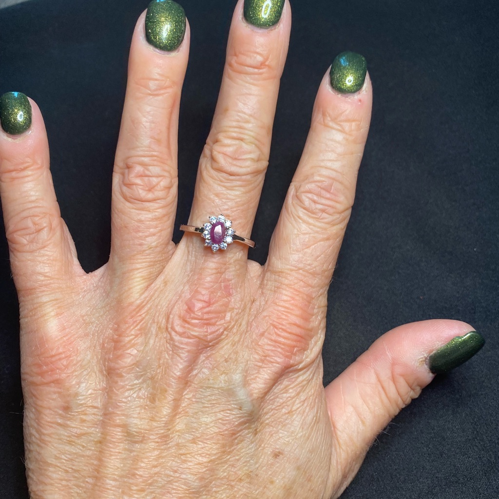 * Genuine Ruby Dinner Ring Size 9